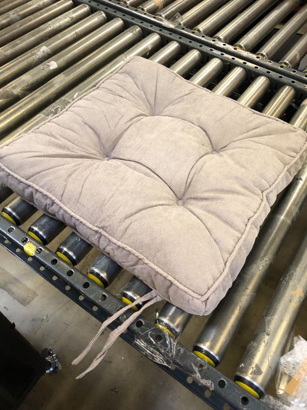 Photo 2 of 18" GRAY TUFTED SEAT CUSHION