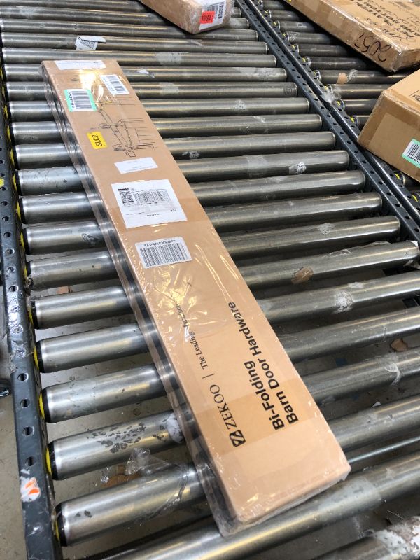 Photo 1 of ZEKOO 72" Bi-Folding Sliding Barn Door Hardware Kit for 4 Closet Doors, Bifold Barn Door Kit for Closet, Front Mount and Top Mount Black Roller Track Kit for Folding Barn Doors [Doors not Included] 72" for 4 Doors