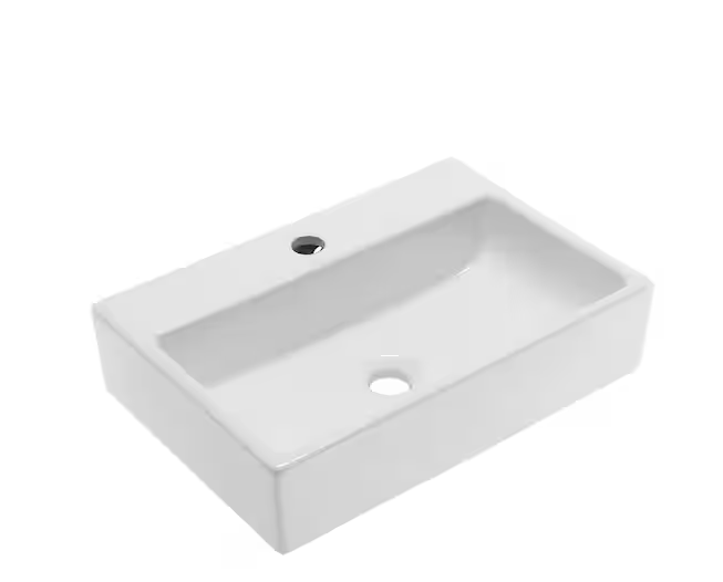 Photo 1 of Swiss Madison - Claire Vessel Sink in Glossy White