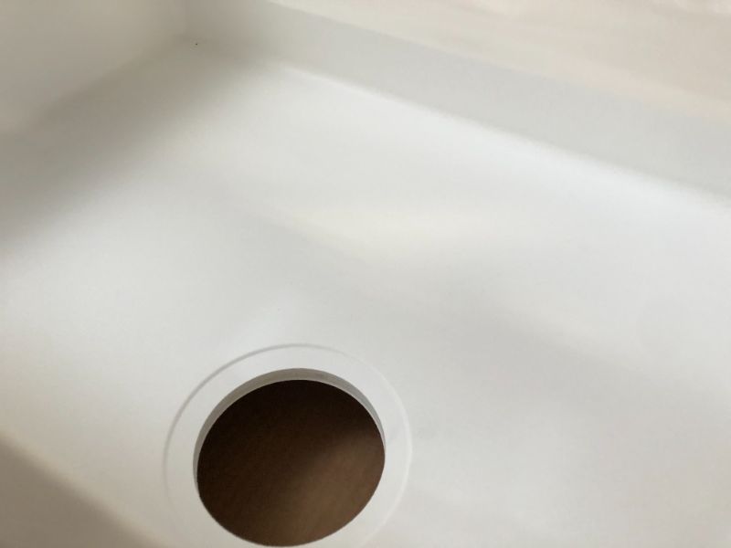 Photo 3 of Plados Telma ON7610 UG 58 - MICROULTRAGRANIT One 1 bowl sink 76 x 50 cm - milk white
