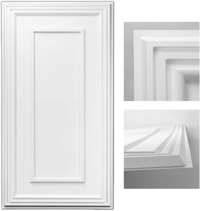 Photo 1 of Art3d Drop Ceiling Tiles, 24x48in. White (12-Pack), Polyvinyl Chloride (PVC), Glue Down
