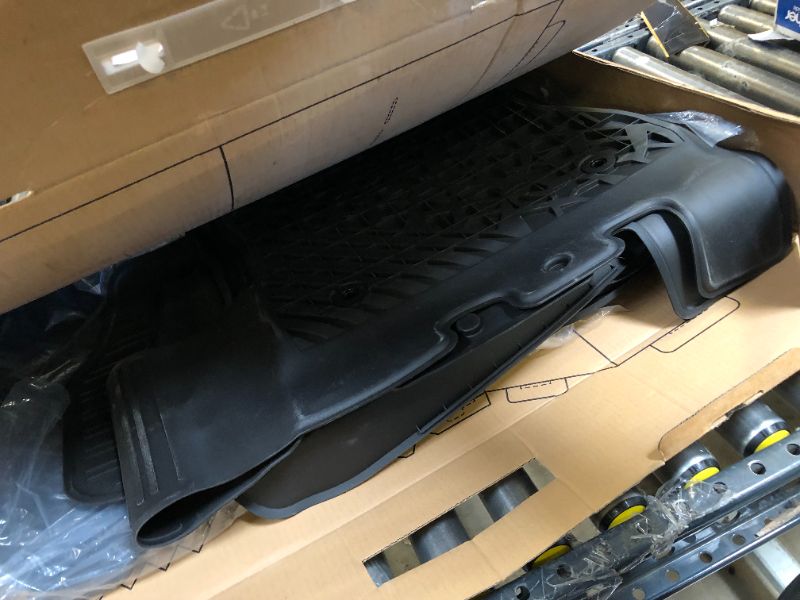 Photo 2 of 3W Floor Mats&Cargo Liner Compatible for Jeep Wrangler JL 2018-2023 Unlimited 4-Door with Subwoofer (Non JK or 4XE) All-Weather TPE Floor Liner for 1st, 2nd Row and Trunk Full Set Car Mats,Black Floor Mats & Cargo Liner for Trunk with Subwoofer