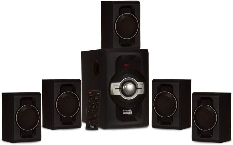 Photo 1 of Acoustic Audio by Goldwood AA5240 Home Theater 5.1 Bluetooth Speaker System with USB and SD Inputs, Black
