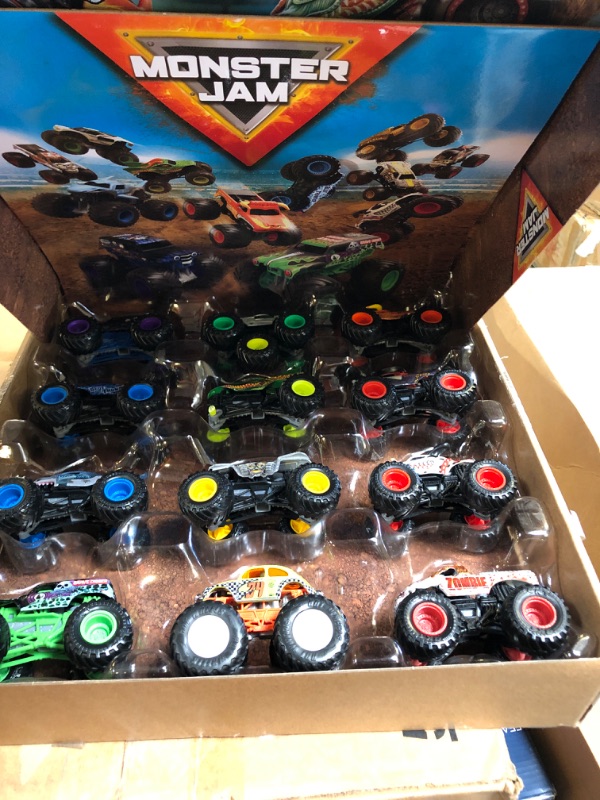 Photo 2 of Monster Jam, Official 12-Pack of 1:64 Scale Die-Cast Monster Trucks, Amazon Exclusive Collection 12pk