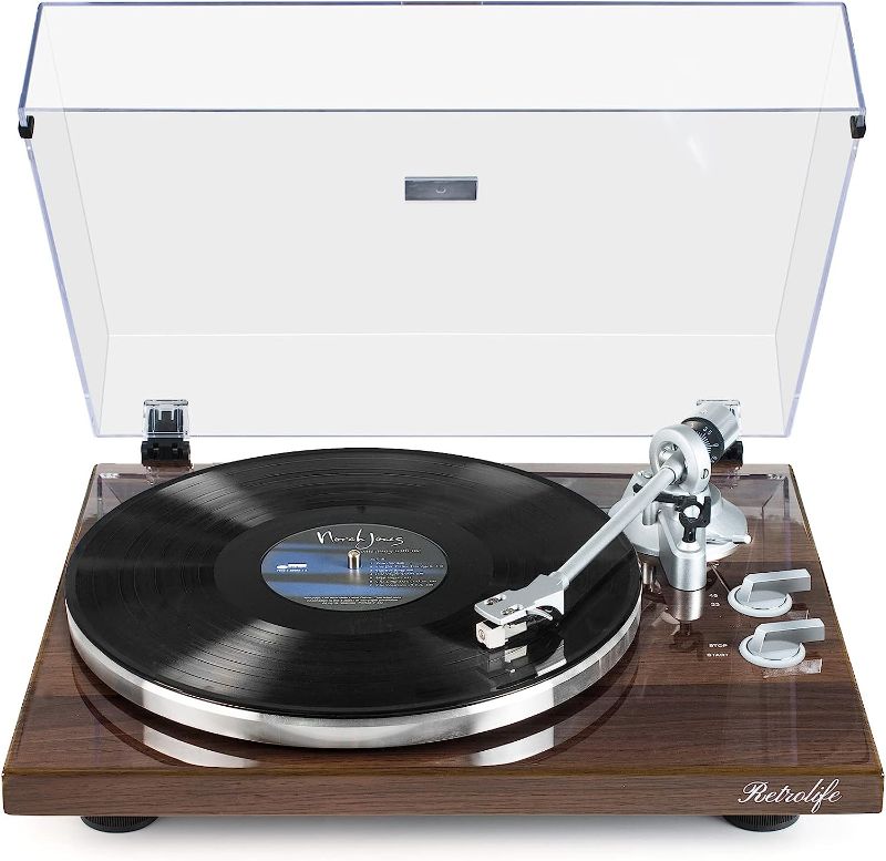 Photo 1 of Turntables Belt-Drive Record Player with Wireless Output Connectivity, Vinyl Player Support 33&45 RPM Speed Phono Line USB Digital to PC Recording with Advanced Magnetic Cartridge&Counterweight
