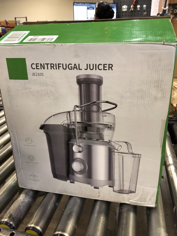 Photo 4 of 1300W GDOR Juicer Machines with Larger 3.2” Feed Chute, Titanium Enhanced Cut Disc Centrifugal Juice Extractor, Full Copper Motor Heavy Duty, for Whole Fruits, Veggies, Dual Speeds, BPA-Free, Silver