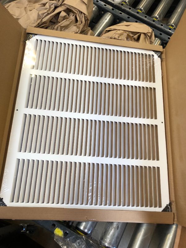 Photo 2 of Handua 20"W x 16"H [Duct Opening Size] Steel Return Air Grille | Vent Cover Grill for Sidewall and Ceiling, White | Outer Dimensions: 21.75"W X 17.75"H for 20x16 Duct Opening 20"W x 16"H [Duct Opening]