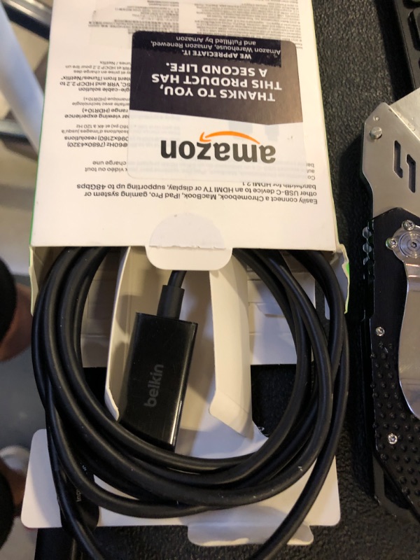 Photo 2 of Belkin USB Type C to HDMI 2.1 Cable, 6.6FT/2M Cable with 8K@60Hz, 4K@144Hz, HDR, HBR3, DSC, HDCP 2.2, Works with Chromebook Certified, Compatible with MacBook, iPad Pro and Other USB C Devices