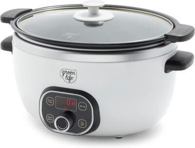Photo 1 of GreenLife Cook Duo Healthy Ceramic Nonstick 6QT Slow Cooker, White 
