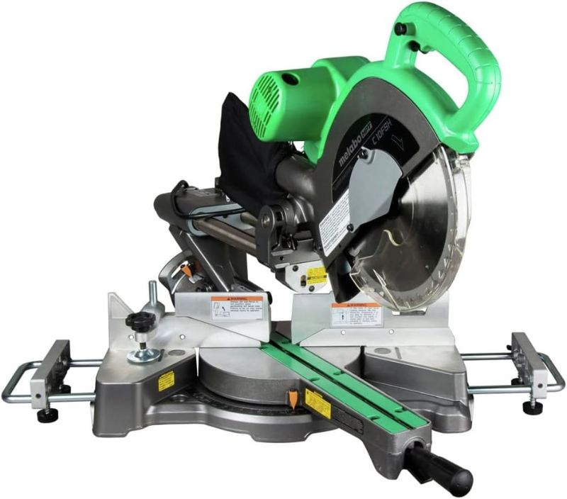 Photo 1 of Metabo HPT 10-Inch Sliding Compound Miter Saw, Adjustable Laser Guide, Double Bevel, Electronic Speed Control, 12 Amp Motor, Electric Brake (C10FSHS)
