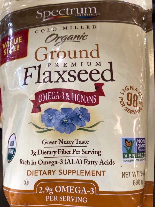 Photo 2 of Spectrum Essentials Organic Ground Premium Flaxseed, 24 Oz