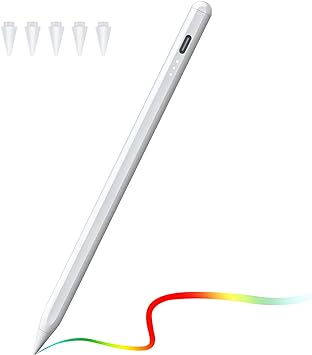 Photo 1 of 5 Minuts Get This Stylus Pencil for iPad Full Charged, A Substitute for Apple Pencil, with Tilt Bold Function, Palm Rejection & Magnetic Attach 14,Stylus Pen for Apple iPad Pro/Air(2018-2022)