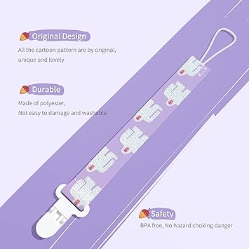 Photo 2 of Giant Cabbage Pacifier Clip, 4-Pack Pacifier Holder Clips for Boys and Girls, Binky Clips for Infant, Pacifier Leash Newborn Baby Gift, Teething Paci Clips(Fluffy)