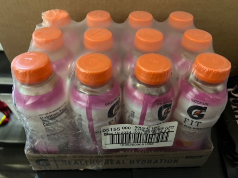 Photo 2 of Gatorade G Fit Citrus Berry Sports Drink - 16.9 fl oz Bottle 12 BOTTLES   BB 05-10-2024