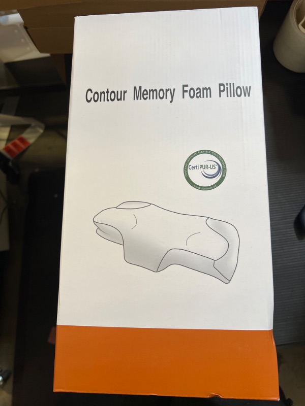 Photo 2 of TOPPURE Cervical Pillow for Neck Pain, Contour Memory Foam Pillow, Ergonomic Pillow for Neck and Shoulder, Orthopedic Pillow, Bed Pillow for Back Sleeping White Memory Foam