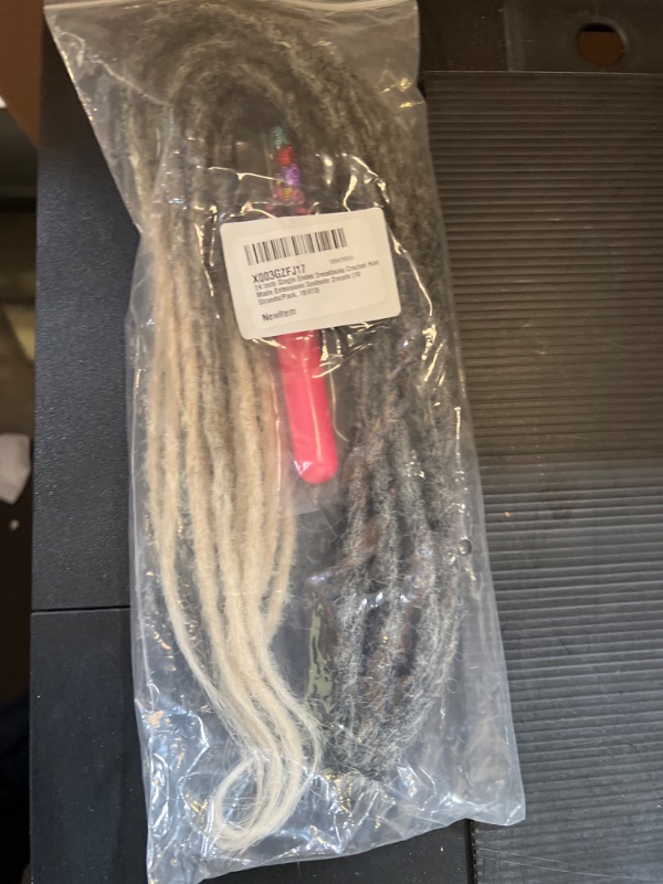 Photo 2 of 24 Inch Single Ended Dreadlock Crochet Hand Made Extensions Synthetic Dreads strands/pack, 1B/613)