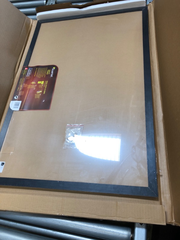 Photo 2 of Quartet Cork Board Bulletin Board, 2' x 3' Framed Corkboard, Black Frame, Decorative Hanging Pin Board, Perfect for Home Office Decor, Home School Message Board or Vision Board (MWDB2436-BK)