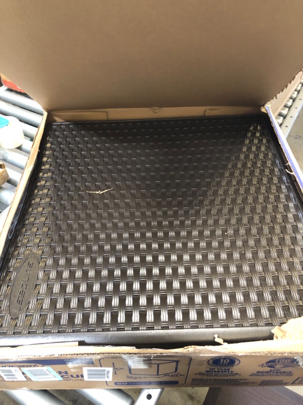 Photo 2 of Suncast 60 Gallon Resin Outdoor Patio Storage Box, Java 1 Pack Java