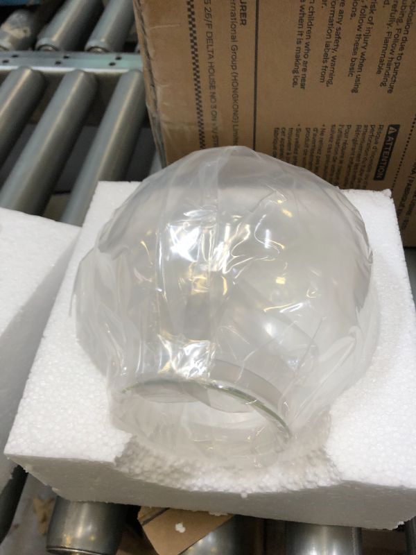 Photo 2 of Permo Lighting Fixture Replacement 5.9" Round Globe Clear Glass Shade
