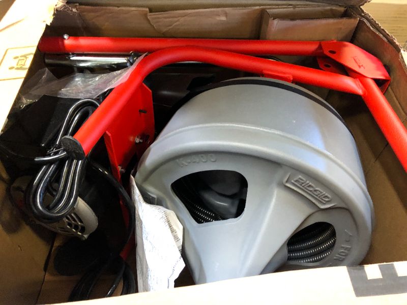 Photo 2 of RIDGID 26998 Model K-400 Drain Cleaning 120-Volt Drum Machine Kit with C-45IW 1/2" x 75' Cable