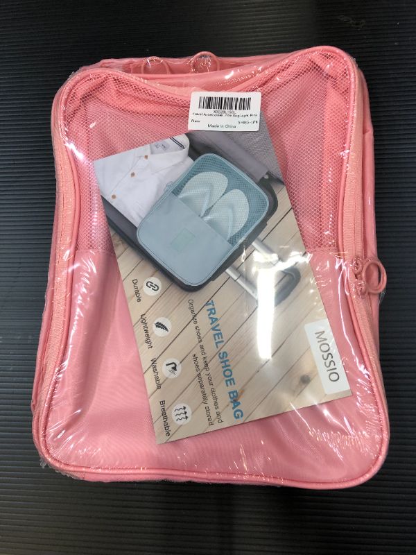 Photo 1 of Mossio Shoe Bag Holds 3 Pair of Shoes for Travel and Daily Use Storage Pouch Light Pink