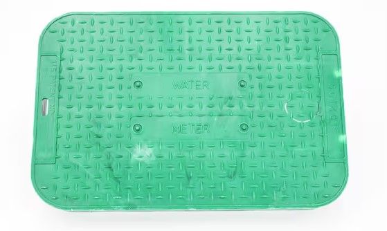 Photo 1 of 15 in. x 10 in. x 1.75 in. Square Meter/Valve Box Green Lid

