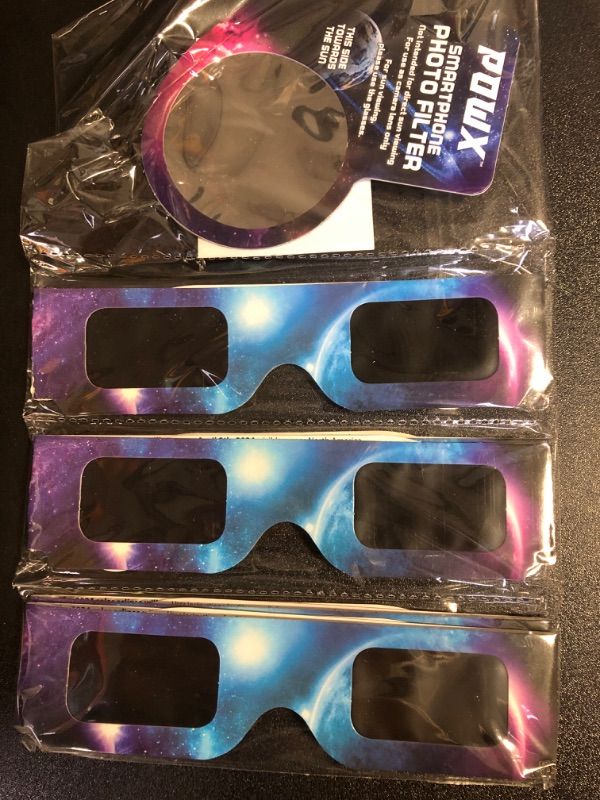 Photo 1 of 5pk solar eclipse glasses powx