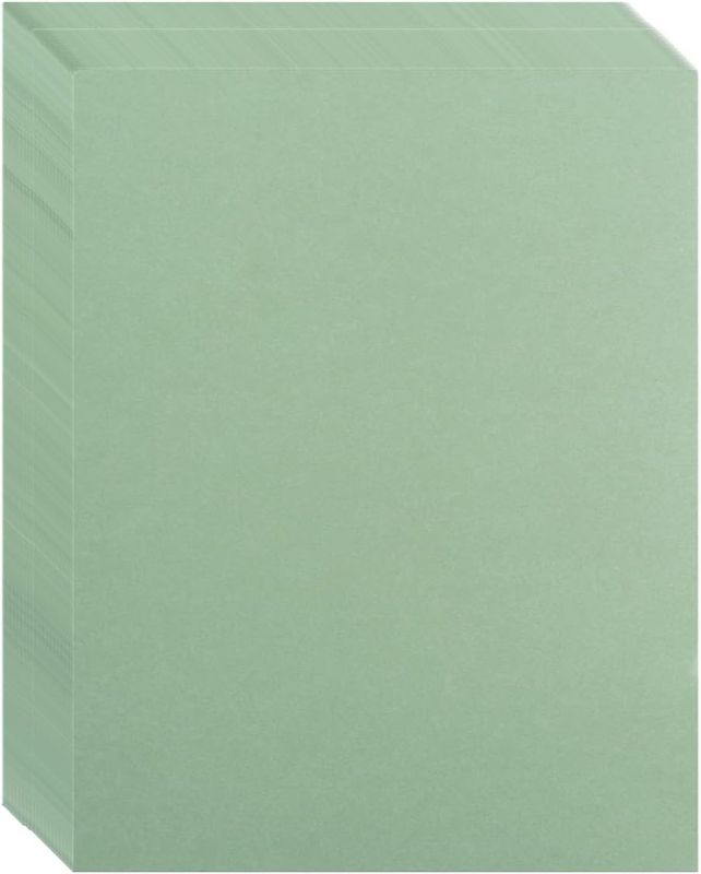 Photo 1 of 100 Pack Sage-Green Cardstock Blank Heavy Cards Stock 92LB Thick Paper for Invitations, Greeting Cards Making, Postcards, 8.5x11 inches
