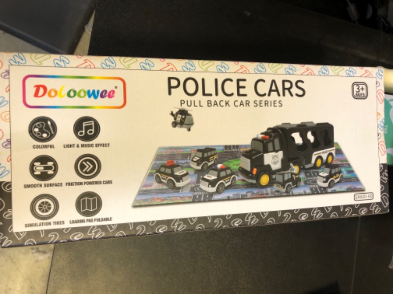 Photo 2 of Doloowee Police Truck Toys Toddlers 3 4 5 6 Years Old, 7 in 1 Truck Friction Power Toy Car Christmas Birthday Gifts for Boys & Girls 3-5 Years Old 7 in 1 Police Truck