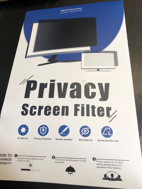 Photo 1 of 2 pack 22 inch computer privacy screen for widescreen monitor 