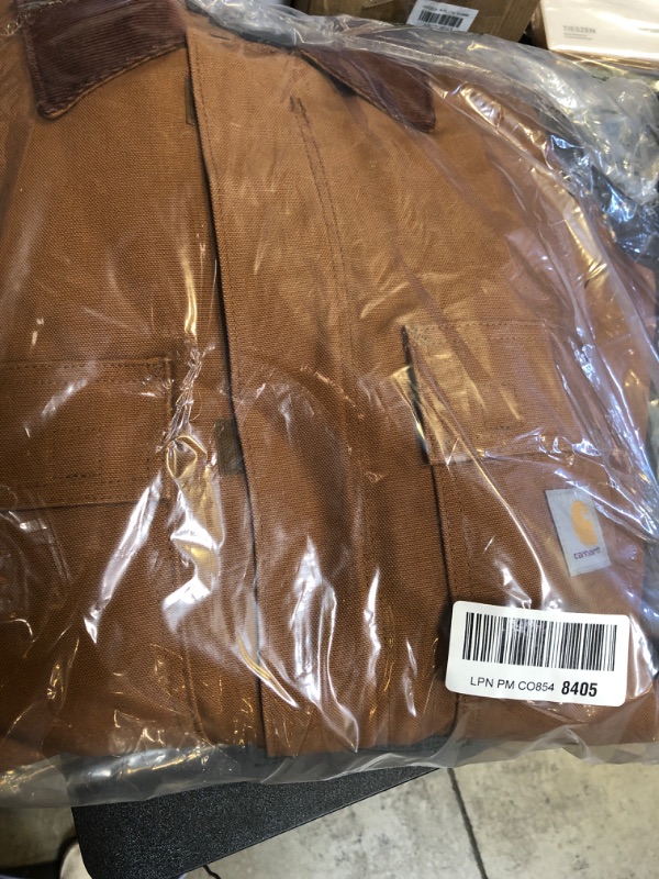 Photo 2 of Carhartt Men's Loose Fit Firm Duck Insulated Traditional Coat Medium Carhartt Brown large size 