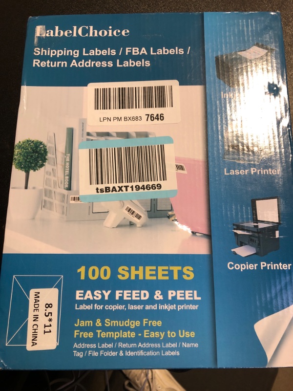 Photo 1 of shipping labels 100 sheets 