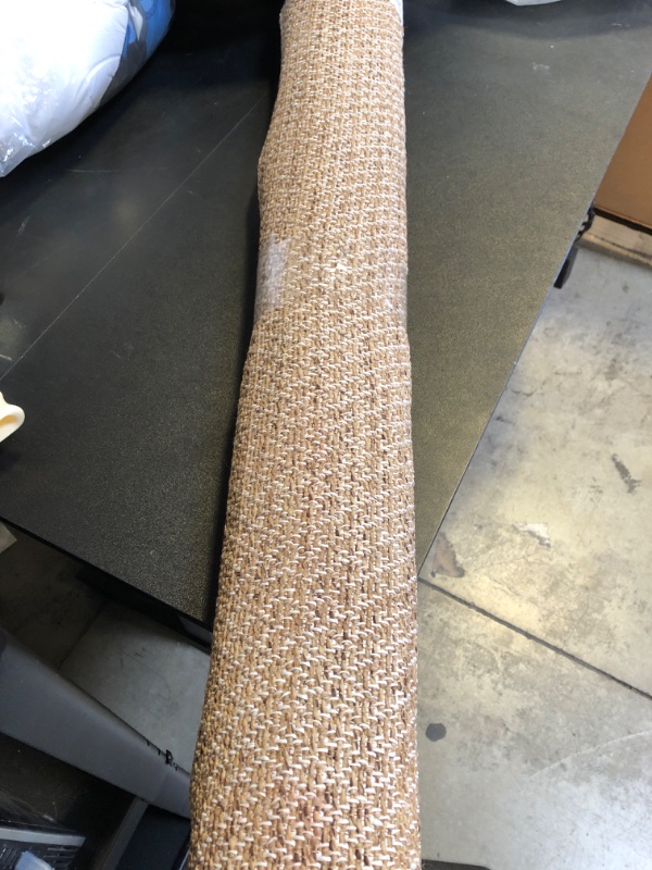 Photo 1 of CAMILSON Easy Jute Rug 4x6, Indoor Outdoor Natural Color Farmhouse Area Rugs for Living Room Patio and Kitchen Rug, Solid Boho Woven Design, Easy-Cleaning, Washable Outside Carpet Alfombras (4 x 6) 4x6 Natural