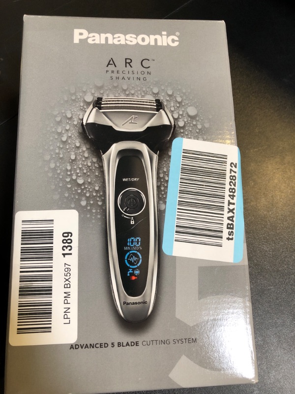 Photo 2 of Panasonic ARC5 Electric Razor for Men with Pop-Up Trimmer, Wet/Dry 5-Blade Electric Shaver with Intelligent Shave Sensor and Multi-Flex Pivoting Head ES-LV65-S (Silver) LV65 Electric Shaver