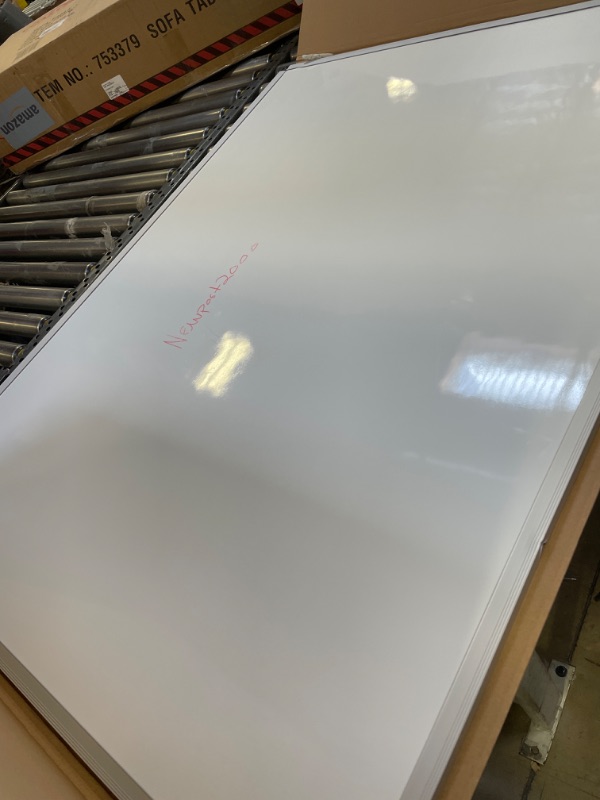 Photo 2 of VIZ-PRO Double-Sided Magnetic Mobile Whiteboard 48 x 36 Inches, Aluminium Frame and Stand, with 12-Count Markers