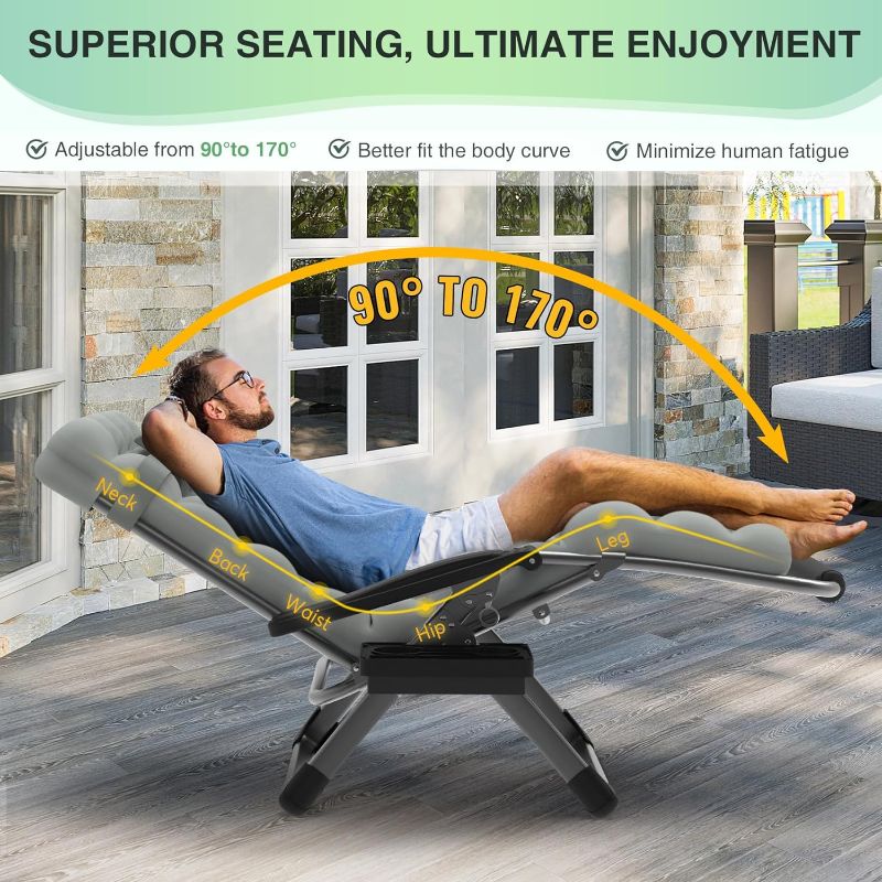 Photo 1 of 26 inch zero gravity chair with removable cushion