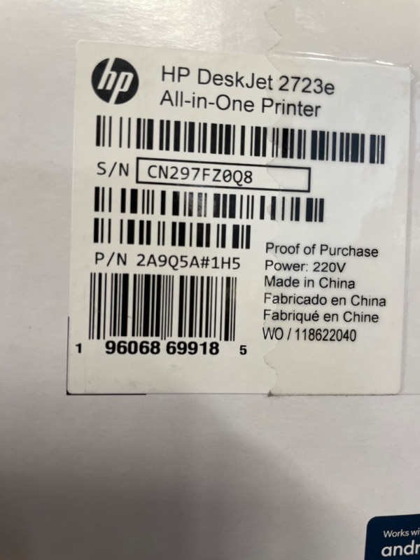 Photo 4 of HP DeskJet 2723e All-in-One Printer with Bonus 9 Months of Instant Ink