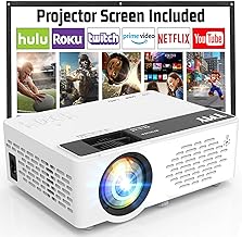 Photo 1 of TMY Mini Projector, Upgraded Bluetooth Projector with 100" Screen, 1080P Full HD Portable Projector, Movie Projector Compatible with TV Stick Smartphone/HDMI/USB/AV, indoor & outdoor use
