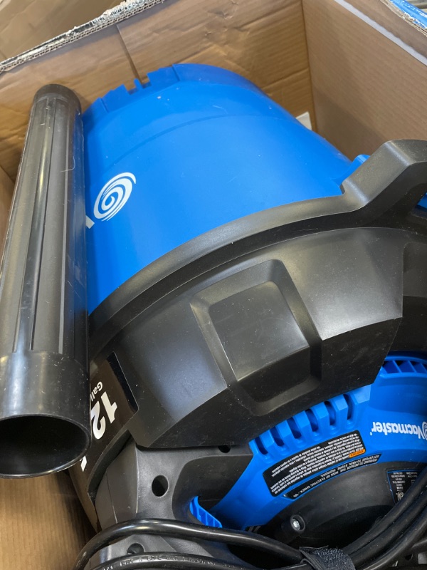 Photo 3 of Vacmaster VBV1210, 12-Gallon* 5 Peak HP** Wet/Dry Shop Vacuum with Detachable Blower, Blue & 12-16 Gallon High Efficiency Dust Bag, 3 Pack, VHBL Blue 12 Gal 5PHP Vac w/Blower Vacuum 