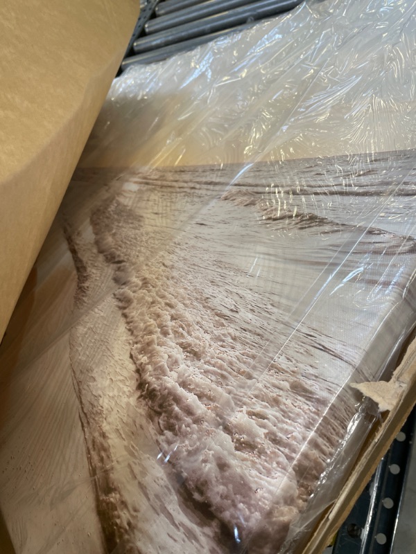 Photo 1 of Ocean Sunset Canvas Wall Art: Tropical Sands Beach Artwork Nature Sea Waves Picture Contemporary Large Coastal Seaside Scenery Seascape Painting Prints for Bathroom Living Room Office Sunset Beach 24.00" x 36.00"