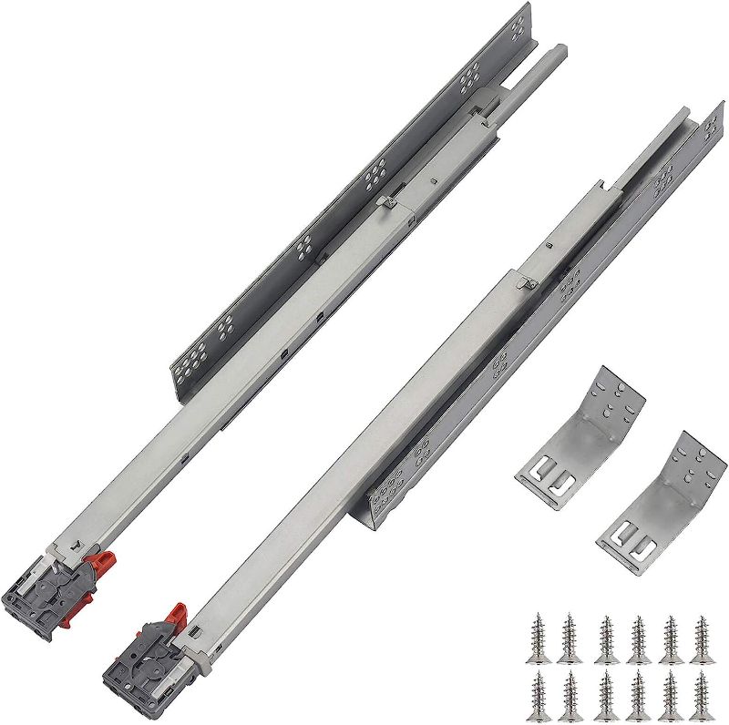 Photo 1 of OCG Soft Close Undermount Drawer Slides 21 inch (6 Pairs), Full Extension Concealed Drawer Runners, Come with Mounting Screws and Brackets

