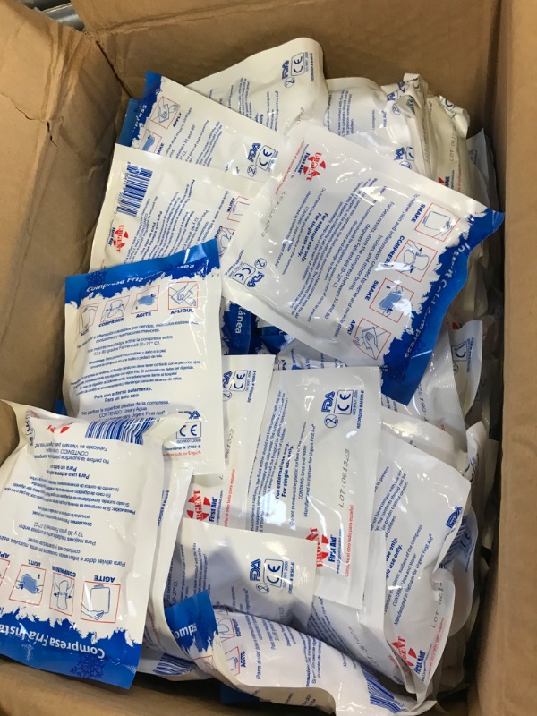 Photo 3 of Case of 125 Instant Cold Packs, 5" x 6" (4" x 5" Cold Area) - Disposable Cold Compresses - No pre-Chilling Required for Quick, Effective First aid Treatment & Relief of Aches, Pains, Bumps & Bruises