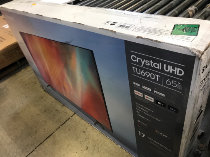 Photo 2 of SAMSUNG 65-Inch Class Crystal UHD 4K TU690T Series HDR Smart TV Powered by Tizen w/Dolby Digital Plus, Direct Lit LED, Mobile Mirroring, Adaptive Sound, Alexa Built-in (UN65TU690T Model)
