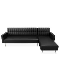 Photo 1 of claremont convertible sofa black pu