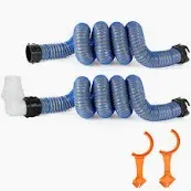 Photo 1 of 20FT RV Sewer Hose, EXTREME Heavy Duty TPE Material for Abrasion Resistance and Crush Protection, Camper Sewer Hose Kit with Pre-Attached Bayonet Fittings and Wrench
