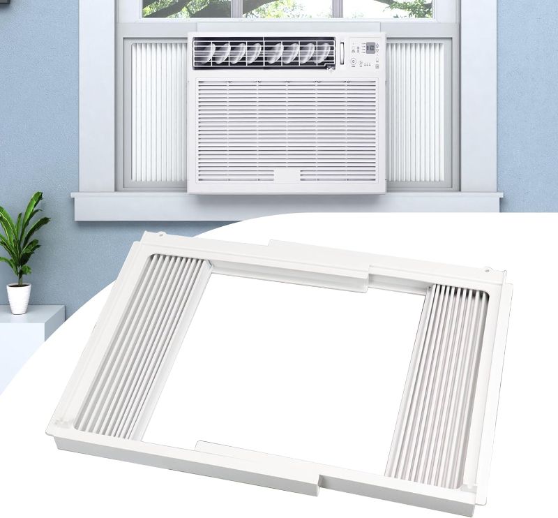 Photo 1 of Window Air Conditioner Side Panel with Frame,AC Insulation Side Panels Curtain Kit,Fits for Most 8000BTU Window AC Units
