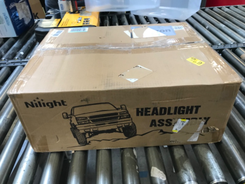 Photo 1 of Nilight Headlight Assembly for 2003 2004 2005 2006 Chevy Silverado Avalanche 1500 1500HD 2500 2500HD 3500 Chevrolet Pickup Replacement Headlamp Housing Bumper Lamp Set, 2 Years Warranty Chrome Housing+ Clear Reflector