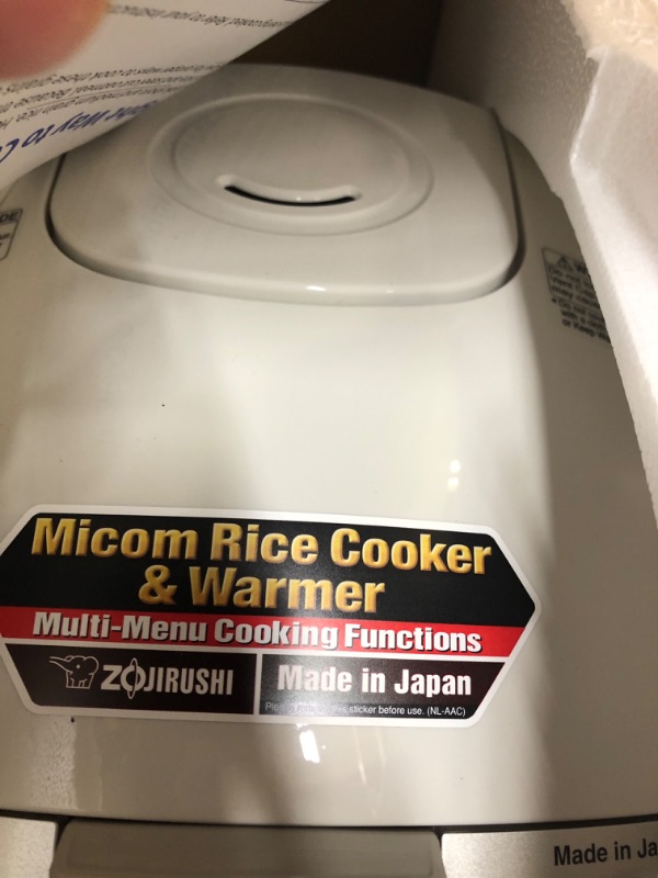 Photo 3 of Zojirushi NL-AAC10 Micom Rice Cooker (Uncooked) and Warmer, 5.5 Cups/1.0-Liter, 1.0 L,Beige