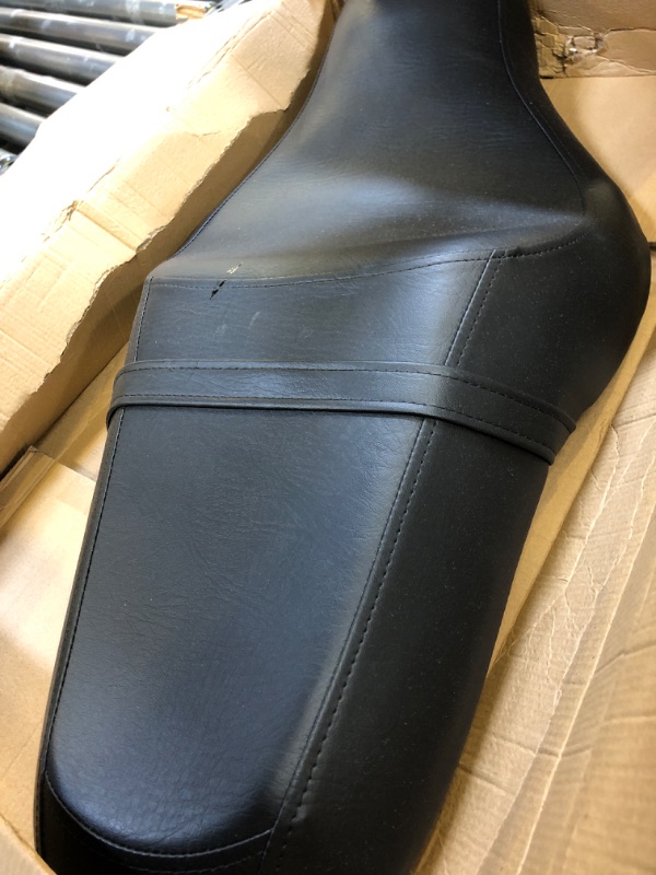 Photo 2 of OUMURS Motorcycle Seats Compatible With Harley Sportster Seat Forty Eight Front Driver Rear Passenger Two Up Leather Seat Cushion Compatible With Harley Sportster 883 1200 2005-2019 Iron 883 2009-2021 For Sportster 883 04Up Smooth