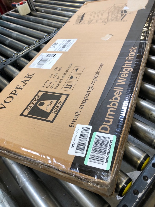 Photo 1 of Weight Rack for Dumbbells, Dumbbell Rack Weight Stand, VOPEAK Home Gym Storage Rack for Yoga Mat Kettlebells and Strength Training Equipment, Weight Storage Holder Rack for Dumbbells with Wheels